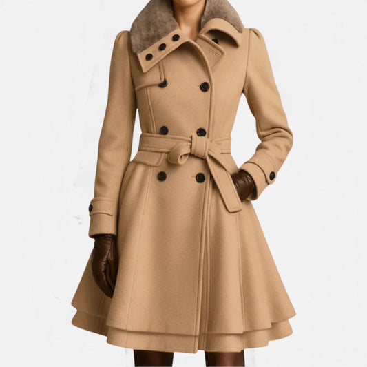 Aveline | Elegant Faux Fur Wool Winter Coat for Women 1